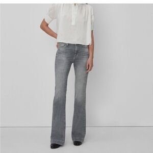 7 For All Mankind Women's Gray Flare Jeans